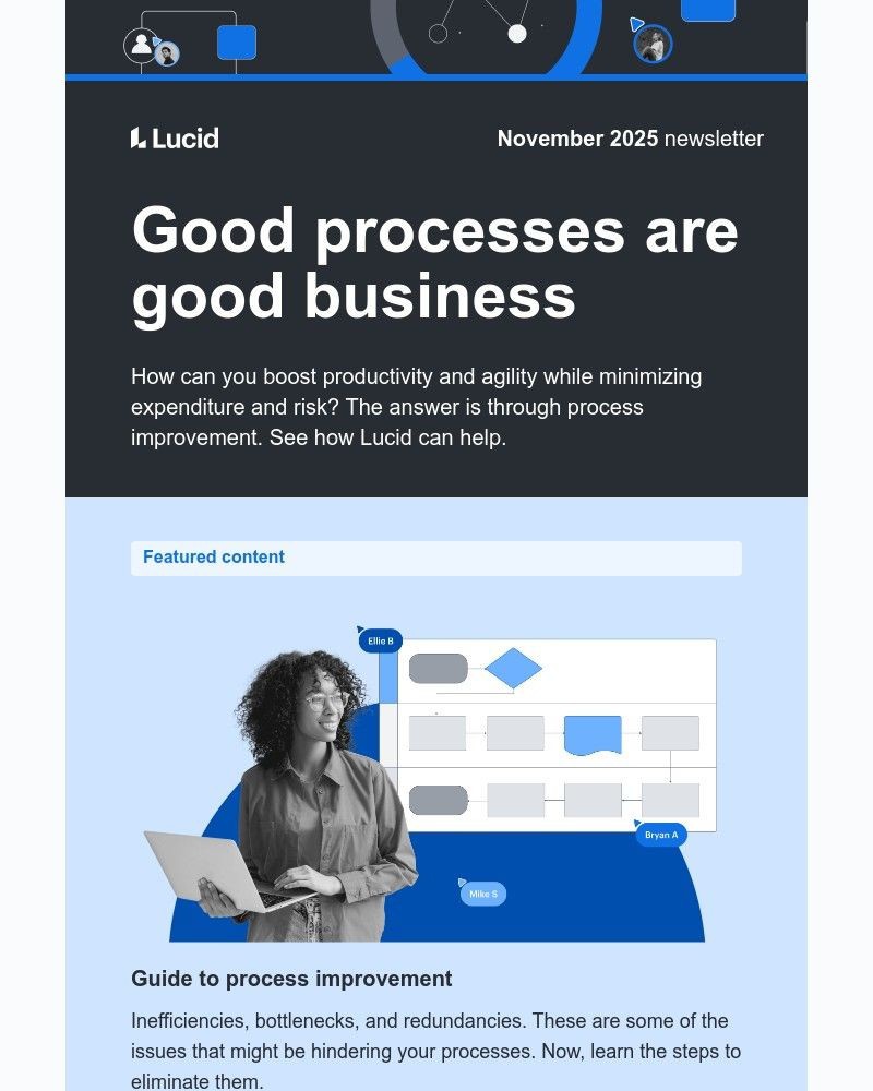 Screenshot of email sent to a Lucidchart Trial user