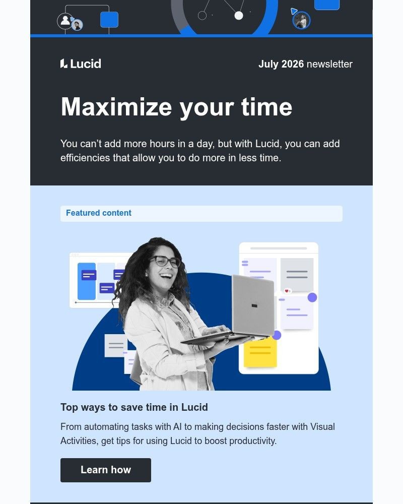 Screenshot of email sent to a Lucidchart Trial user