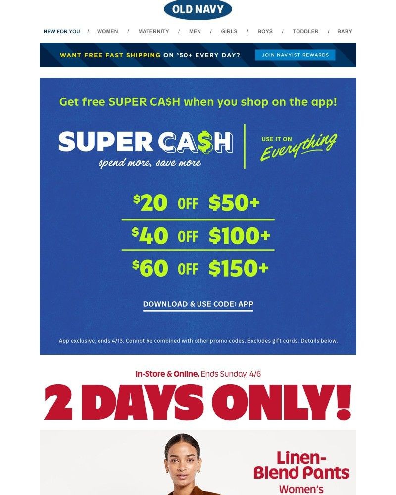 Screenshot of email with subject /media/emails/no-really-16-linen-pants-6-tees-and-you-have-bonus-super-cash-in-app-6333ca-cropp_RvNxZha.jpg