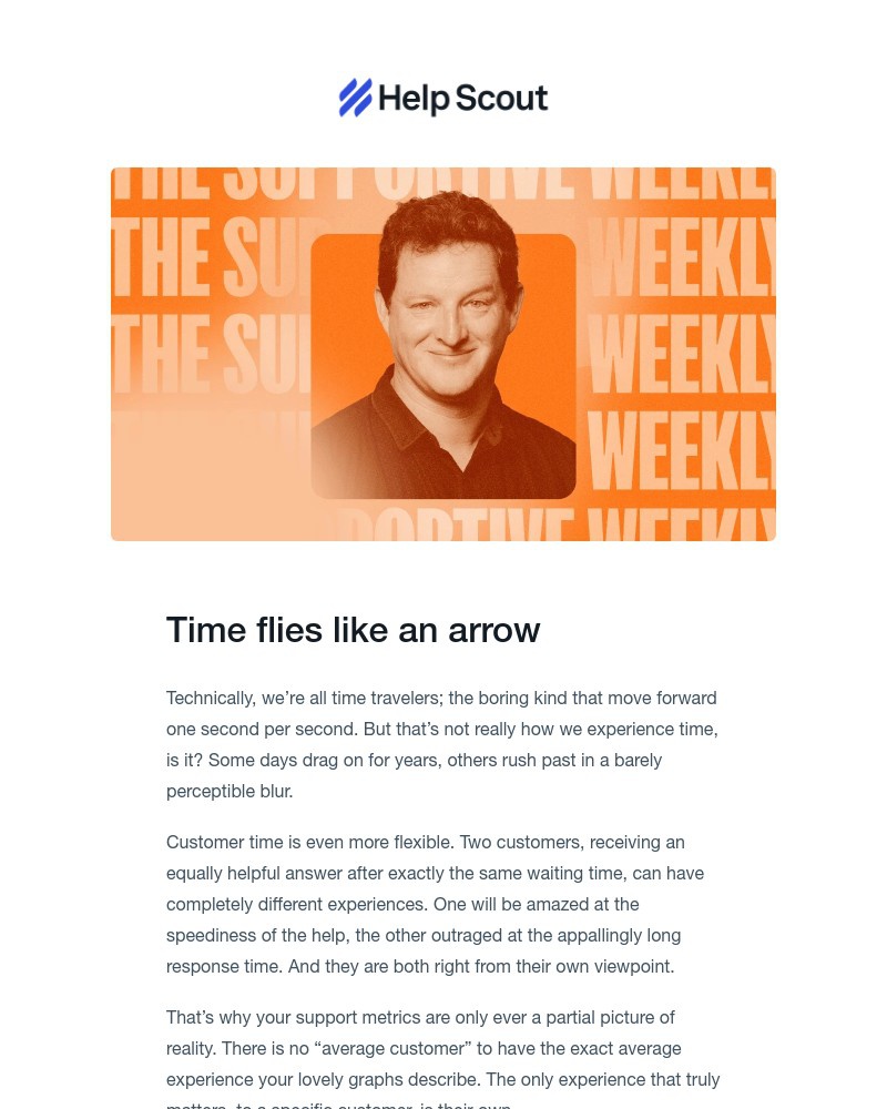 Screenshot of email sent to a Help Scout Trial user