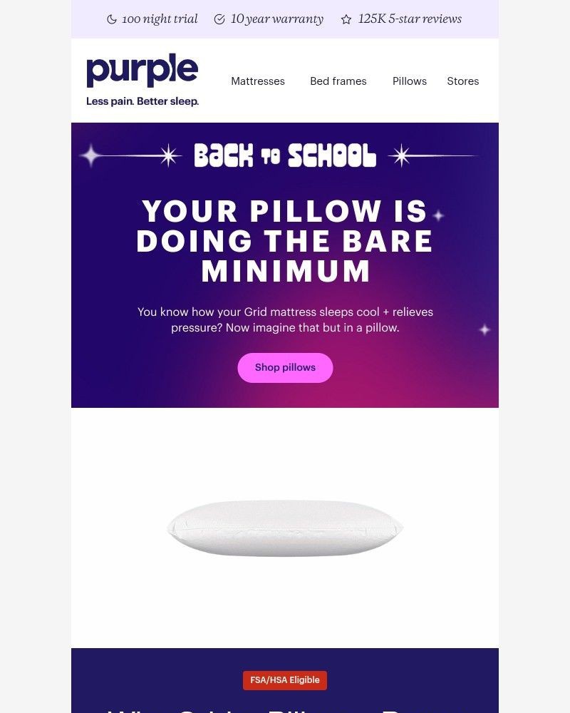 Screenshot of email sent to a Purple Cart abandoner