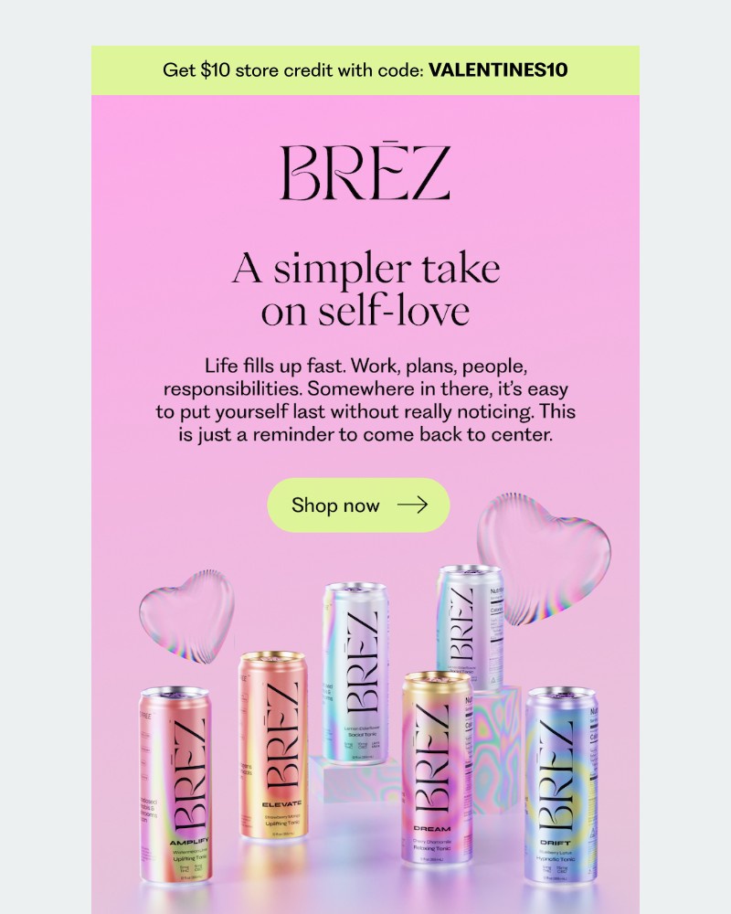 Screenshot of email sent to a Brez Newsletter subscriber