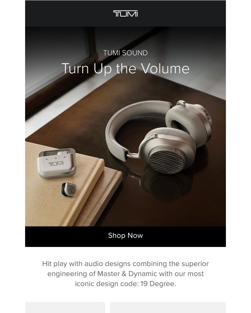 Screenshot of email with subject /media/emails/now-arriving-tumi-sound-b6fbb8-cropped-6aef2e07.jpg