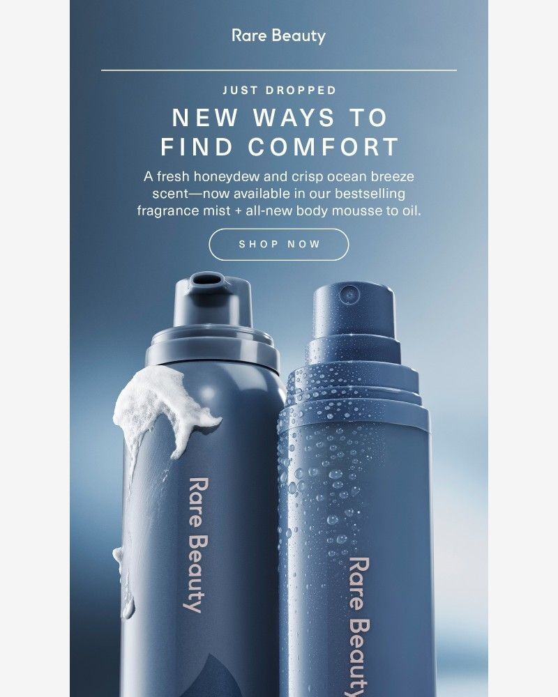 Screenshot of email sent to a Rare Beauty Newsletter subscriber