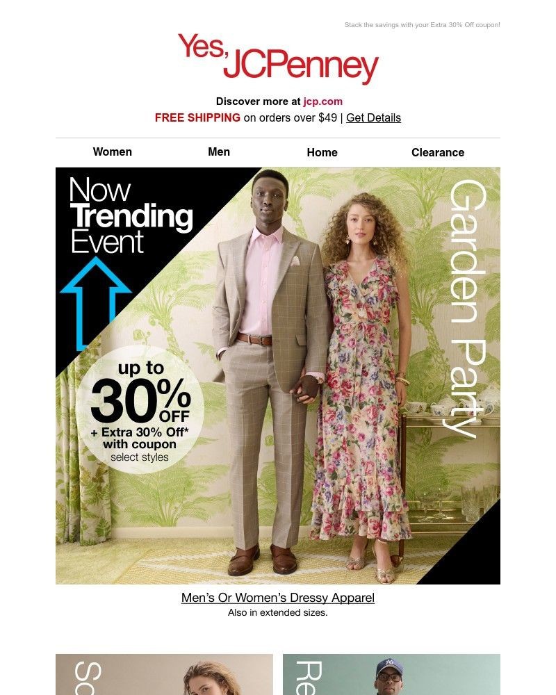 Screenshot of email sent to a JCPenney Newsletter subscriber