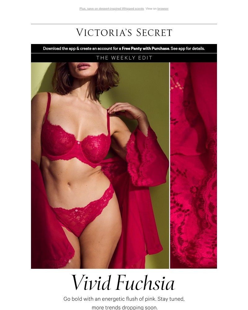 Screenshot of email sent to a Victoria's Secret Newsletter subscriber