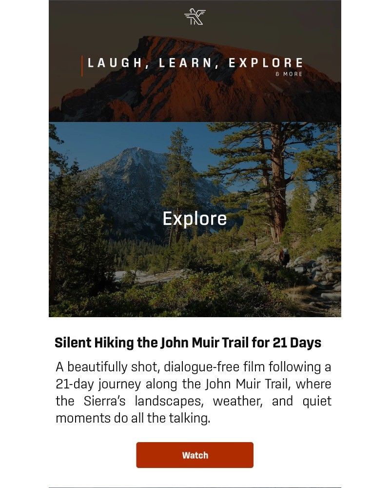 Screenshot of email sent to a KETL Mountain Apparel Newsletter subscriber