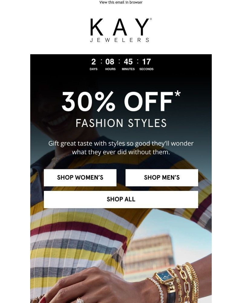 Screenshot of email sent to a Kay Newsletter subscriber