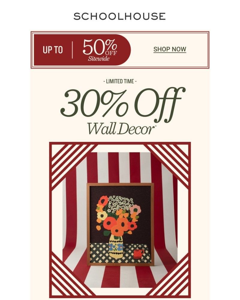 Screenshot of email sent to a Schoolhouse Newsletter subscriber