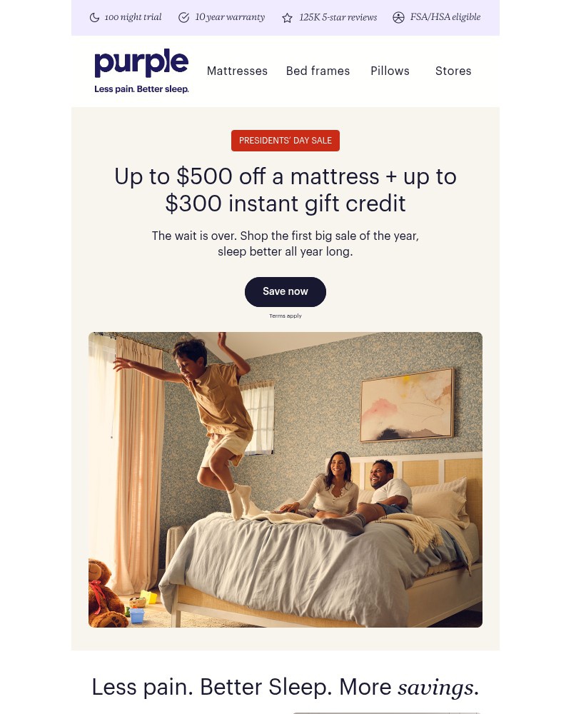 Screenshot of email sent to a Purple Cart abandoner