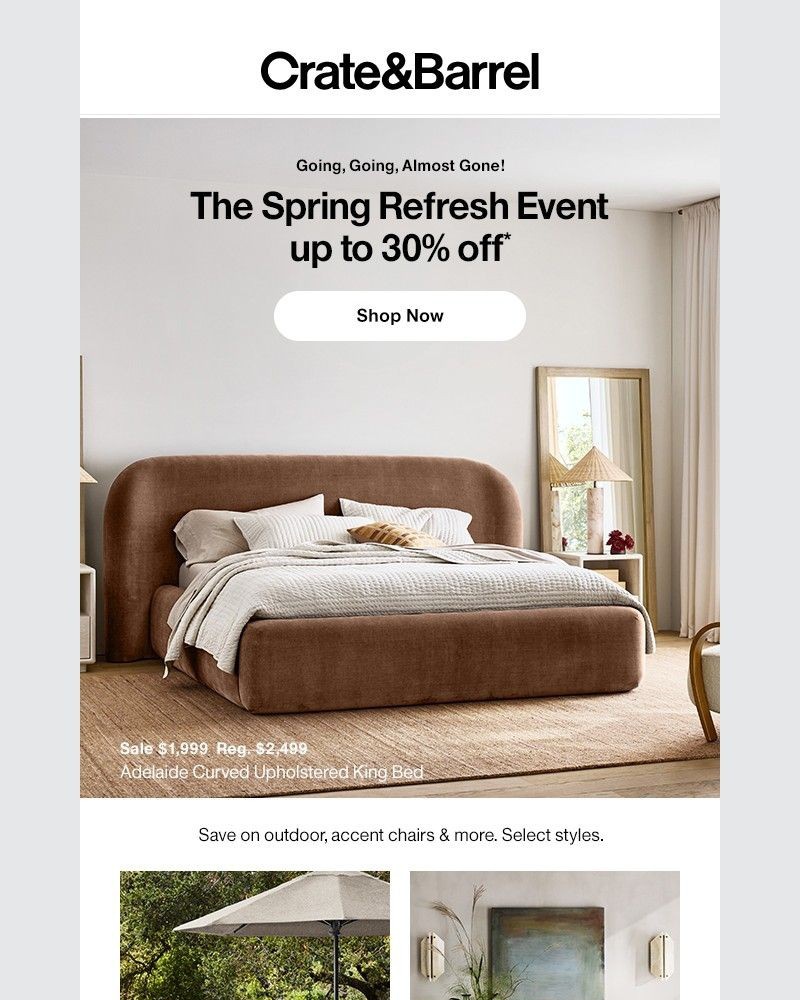 Screenshot of email with subject /media/emails/on-now-up-to-30-off-the-spring-refresh-event-74d503-cropped-87d25591.jpg