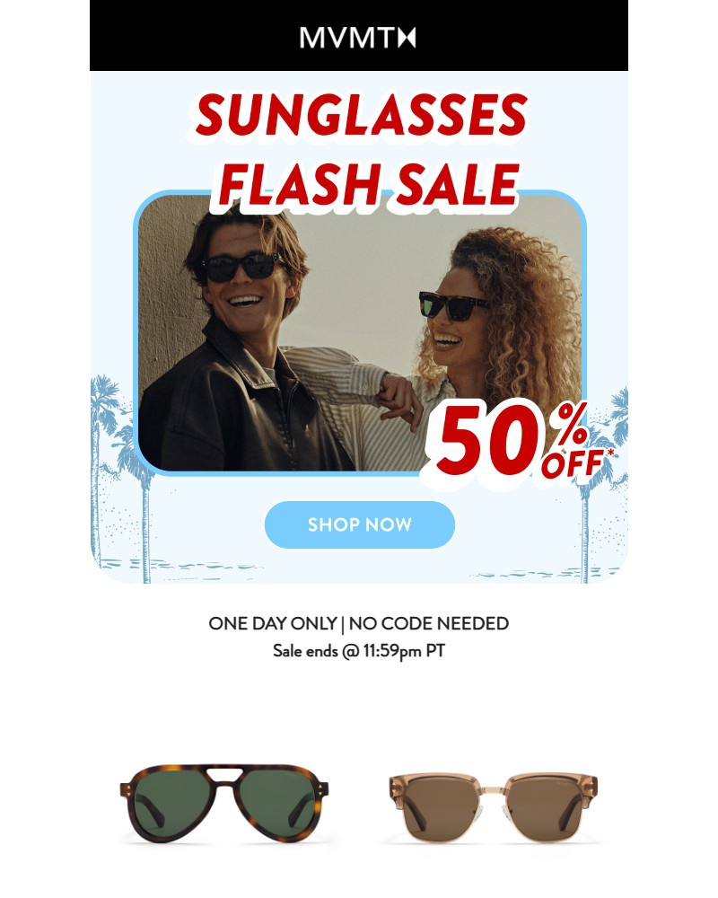 Screenshot of email sent to a MVMT Newsletter subscriber