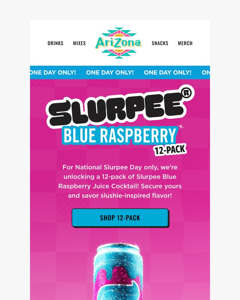 Screenshot of email sent to a AriZona Newsletter subscriber