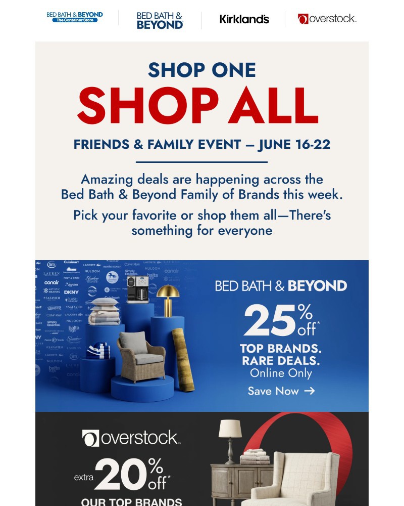 Screenshot of email sent to a Overstock Newsletter subscriber