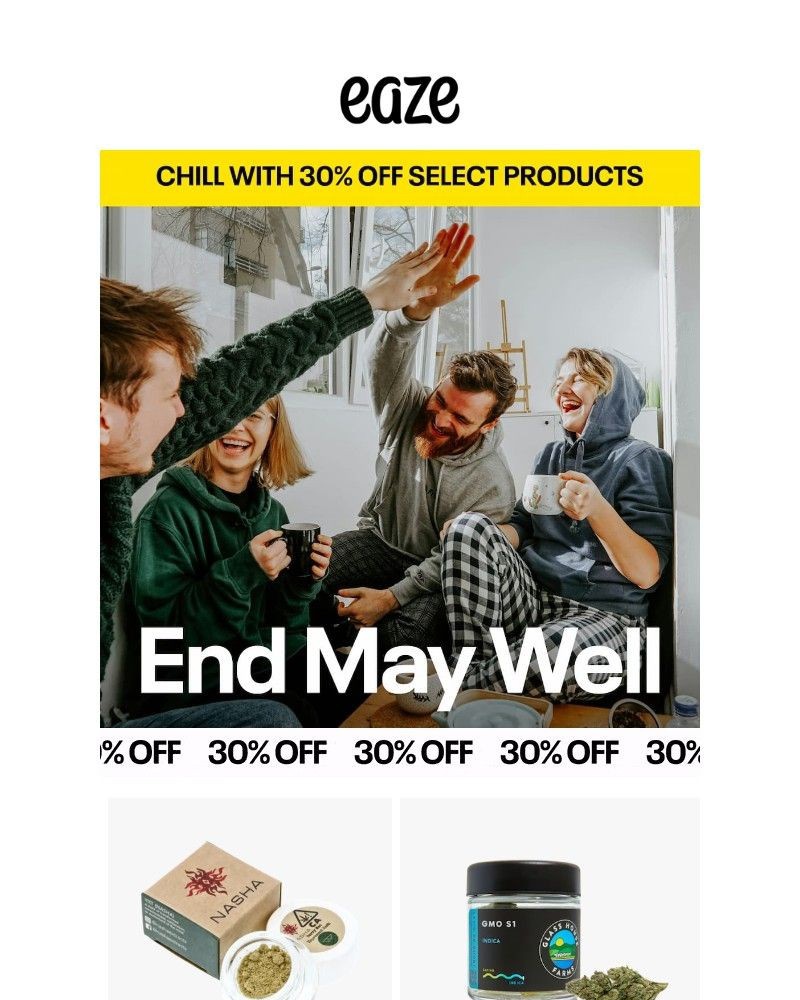 Screenshot of email sent to a Eaze Registered user