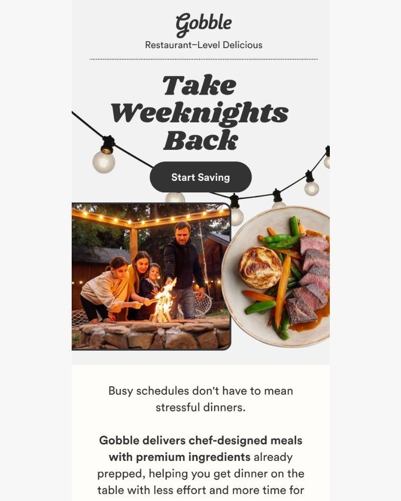 Screenshot of email sent to a Gobble Cart abandoner