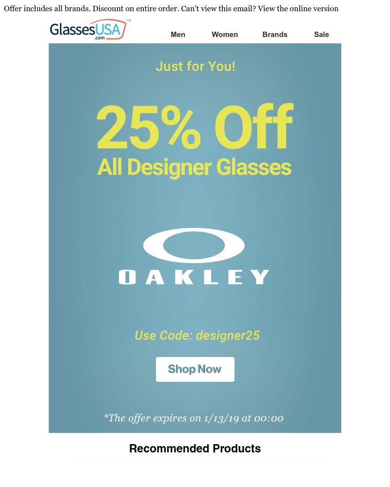 Screenshot of email with subject /media/emails/one-of-a-kind-discount-on-ray-ban-oakley-all-designer-brands-1-cropped-c9ad762a.jpg