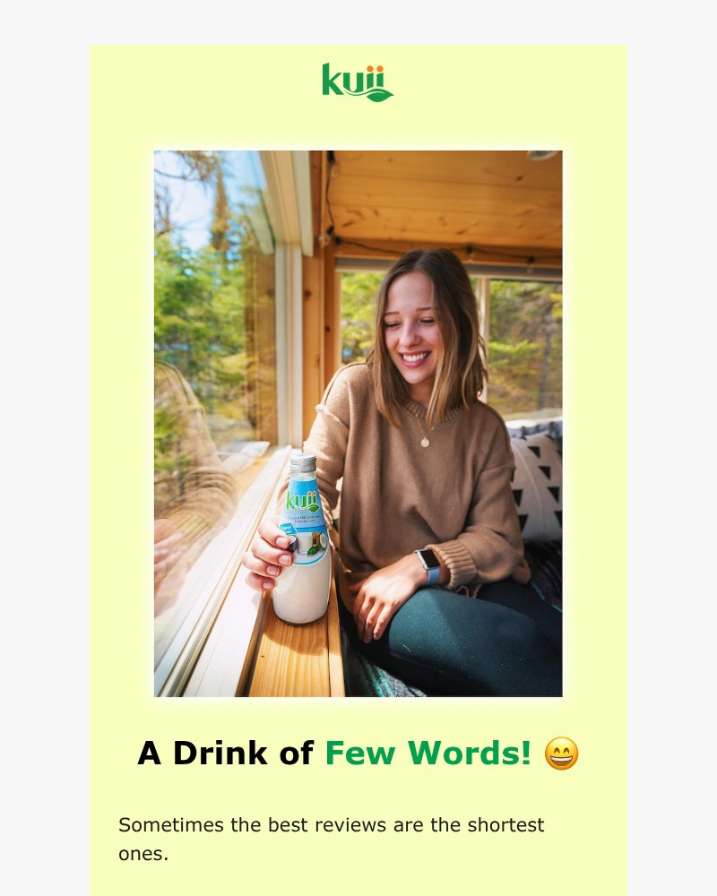 Screenshot of email sent to a Kuii Newsletter subscriber