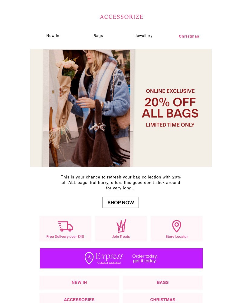 Screenshot of email with subject /media/emails/online-exclusive-20-off-all-bags-1ce516-cropped-5e3d7f42.jpg