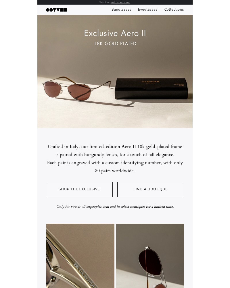 Screenshot of email with subject /media/emails/only-for-members-18k-gold-plated-aero-ii-6d635b-cropped-4a626cb6.jpg