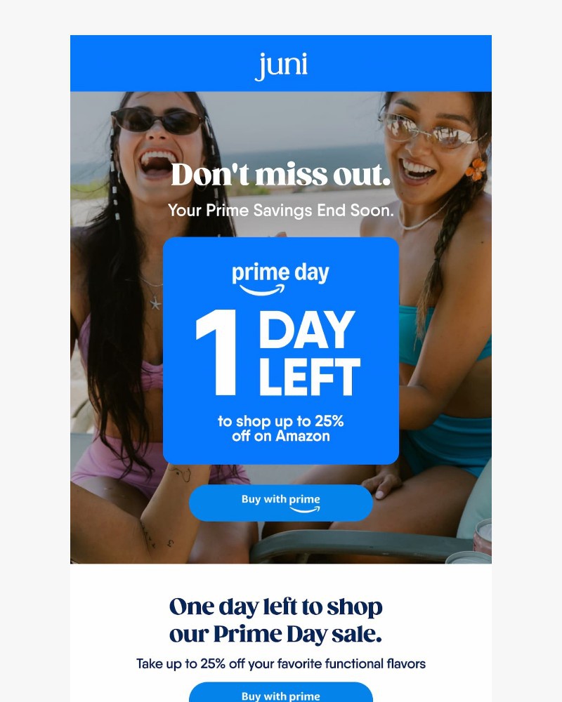 Screenshot of email sent to a Juni Newsletter subscriber