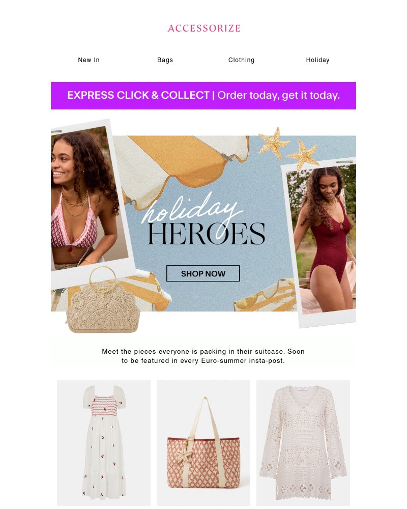 Screenshot of email sent to a Accessorize Newsletter subscriber