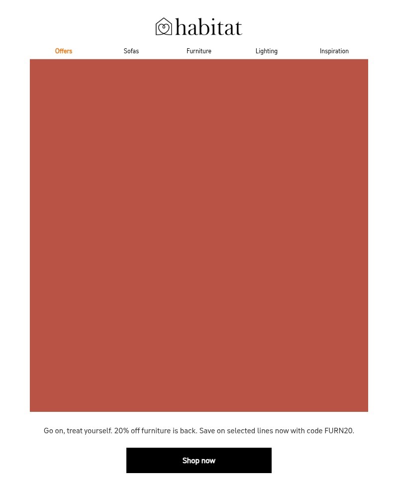 Screenshot of email sent to a Habitat Cart abandoner