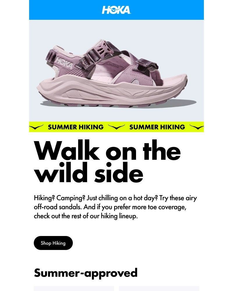 Screenshot of email sent to a Hoka Newsletter subscriber