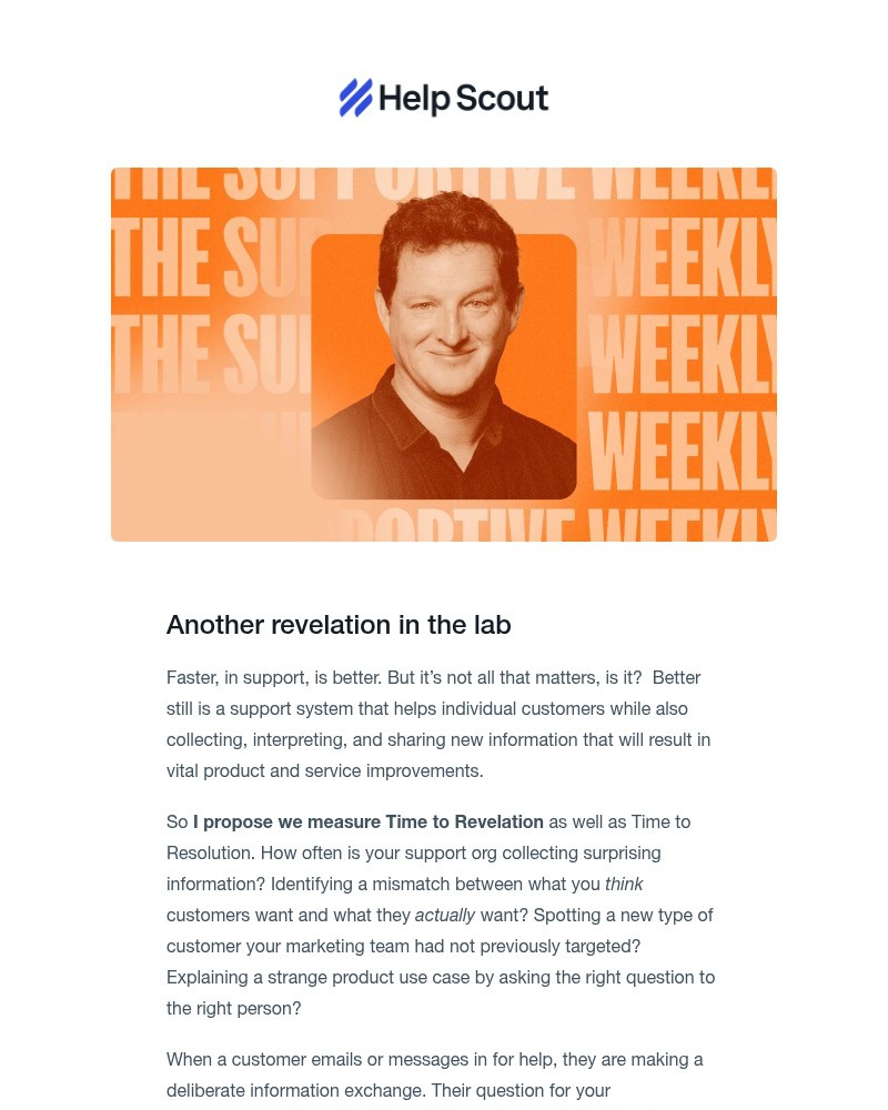 Screenshot of email sent to a Help Scout Trial user