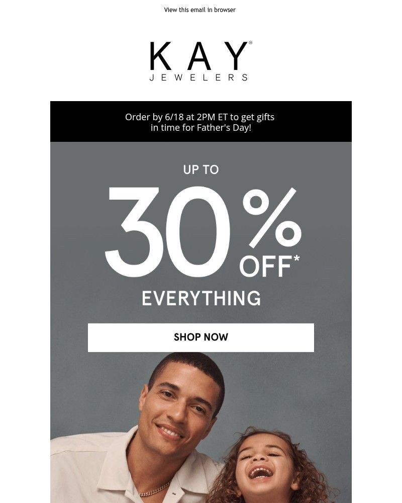 Screenshot of email sent to a Kay Newsletter subscriber