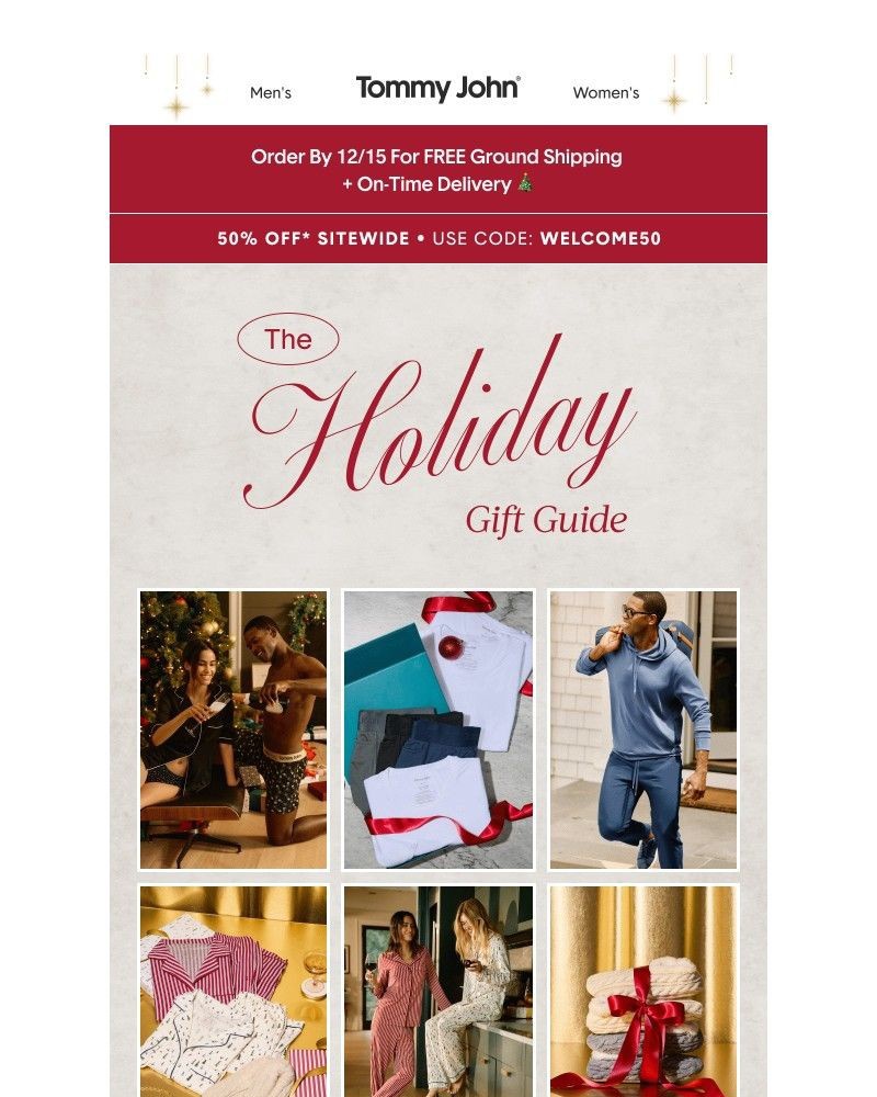 Screenshot of email sent to a Tommy John Newsletter subscriber