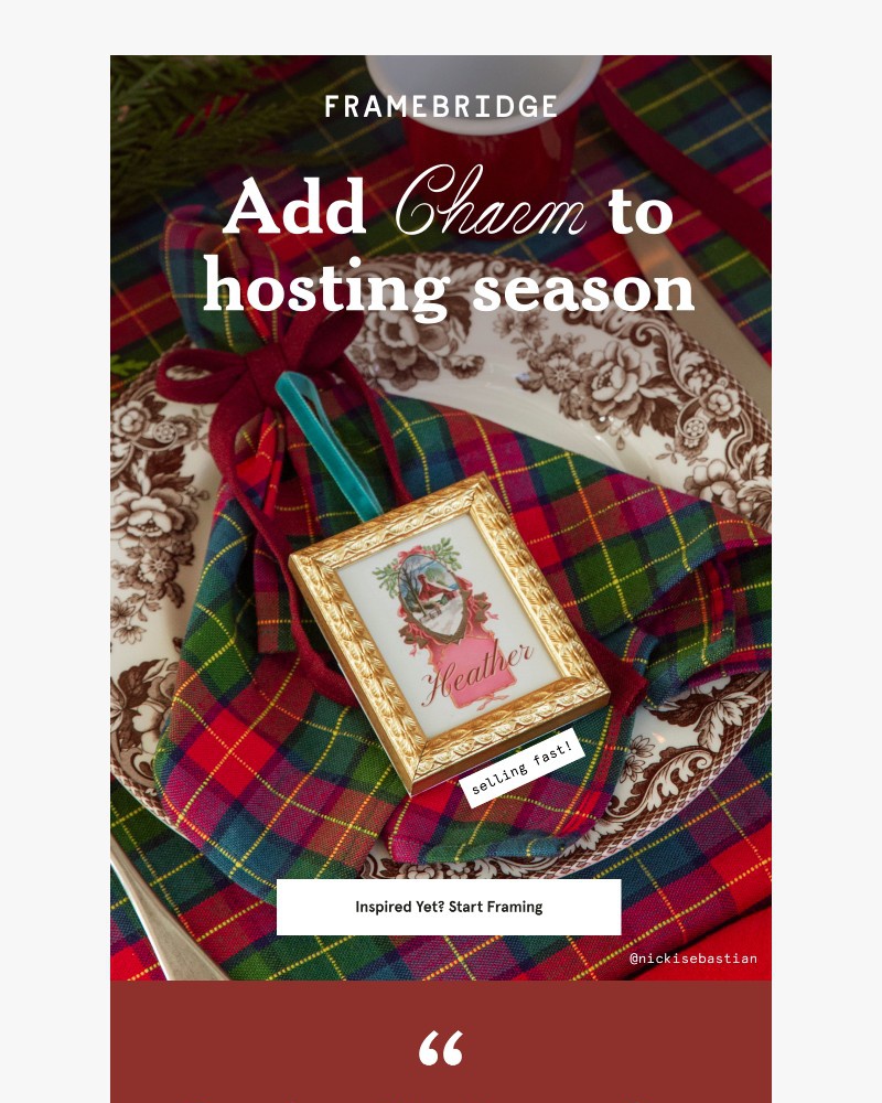 Screenshot of email sent to a Fleur & Bee Customer