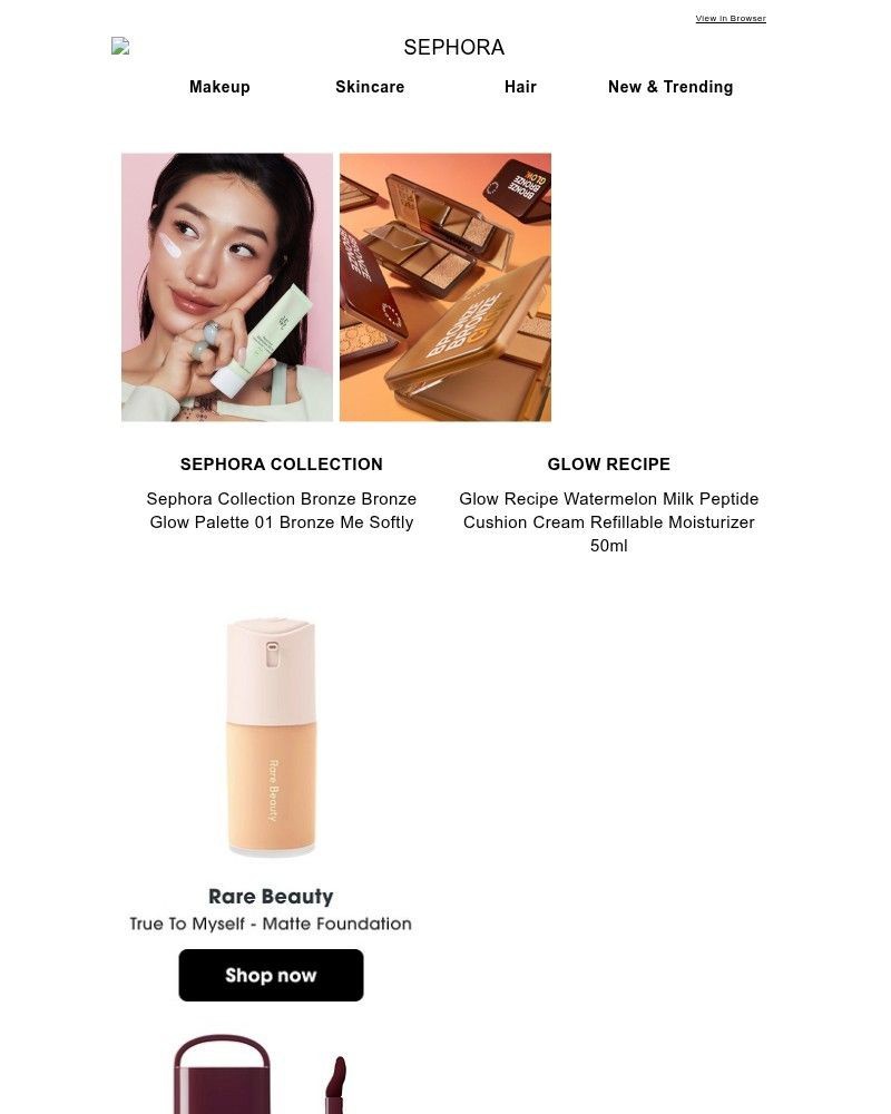 Screenshot of email sent to a Feelunique Newsletter subscriber