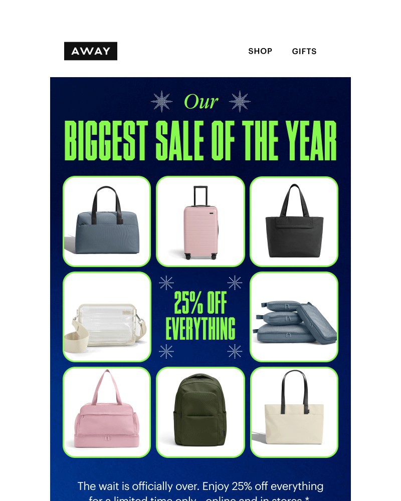 Screenshot of email with subject /media/emails/our-best-sale-of-the-year-25-off-everything-fdcb4a-cropped-42f97564.jpg