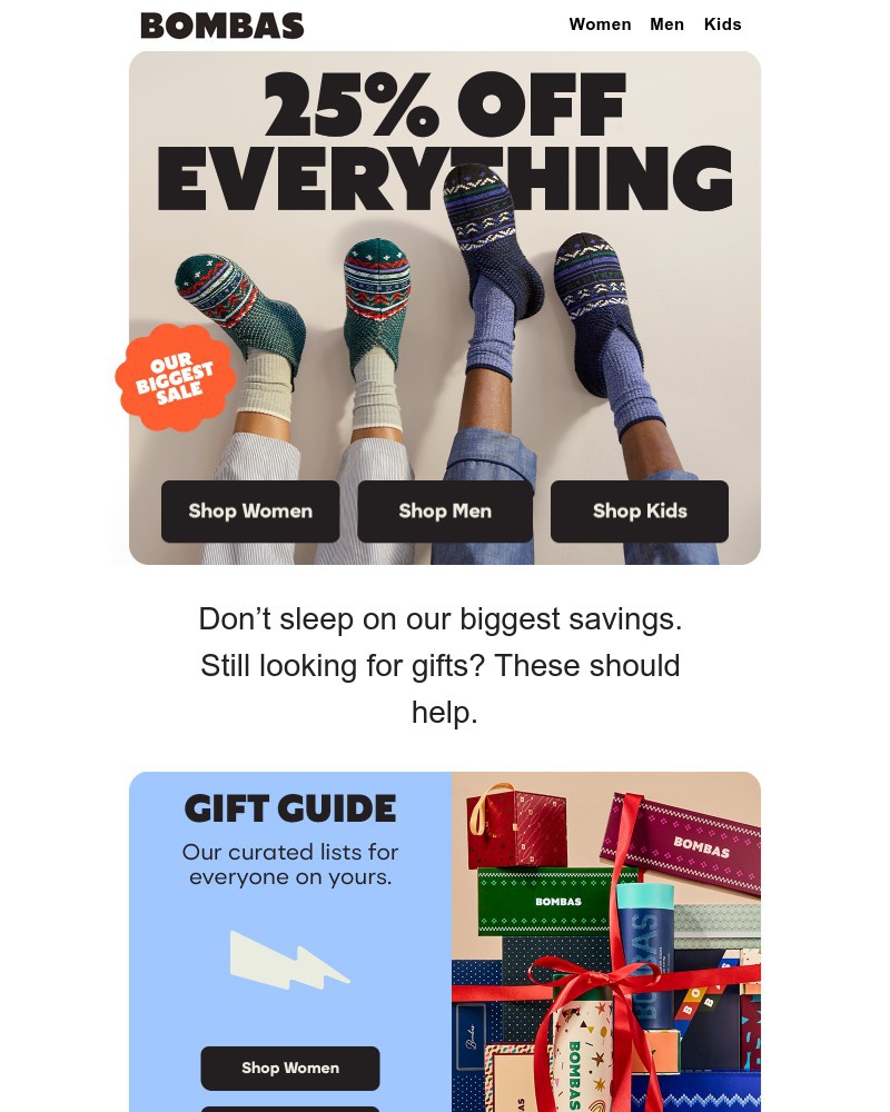 Screenshot of email with subject /media/emails/our-biggest-sale-25-off-everything-e8c3fe-cropped-4b8113cd.jpg