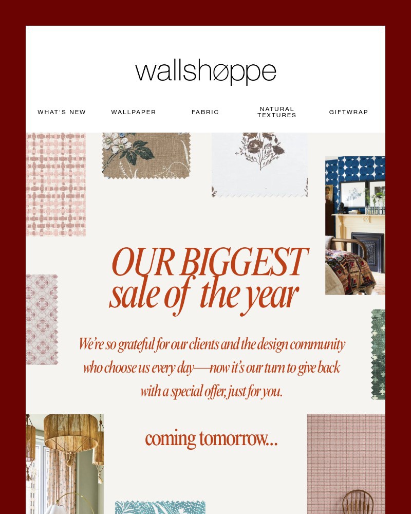 Screenshot of email with subject /media/emails/our-biggest-sale-coming-tomorrow-0a0523-cropped-f12c671f.jpg