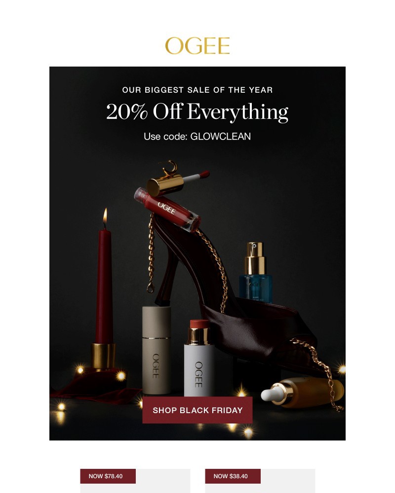 Screenshot of email sent to a Ogee Newsletter subscriber