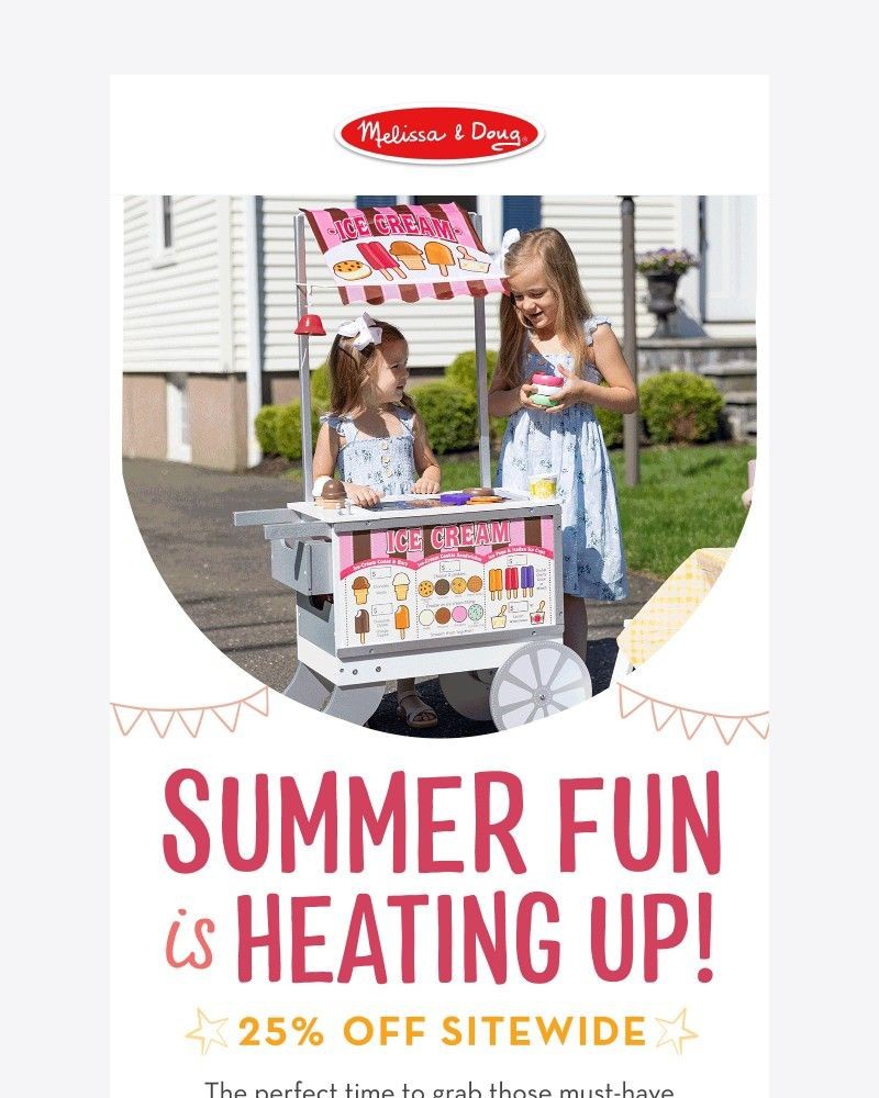 Screenshot of email sent to a Melissa & Doug Newsletter subscriber