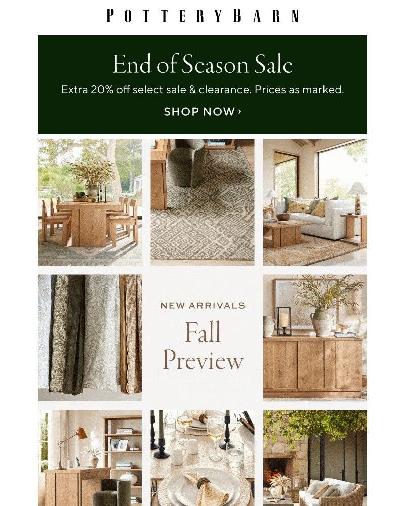 Screenshot of email with subject /media/emails/our-end-of-season-sale-is-on-extra-20-off-clearance-new-light-finishes-sun-drench_r8kxoGo.jpg