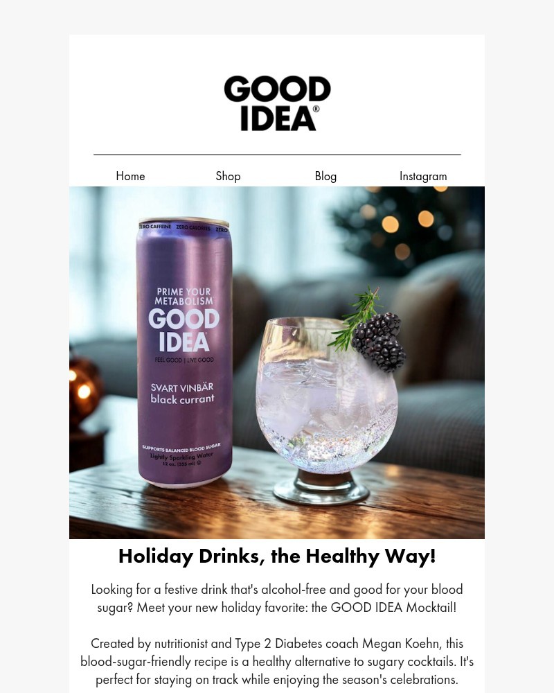 Screenshot of email sent to a Good Idea Newsletter subscriber