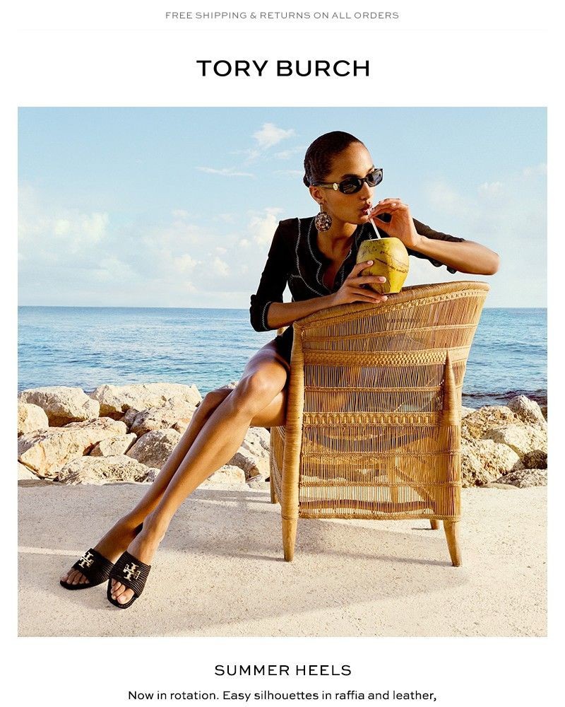 Screenshot of email sent to a Tory Burch Newsletter subscriber