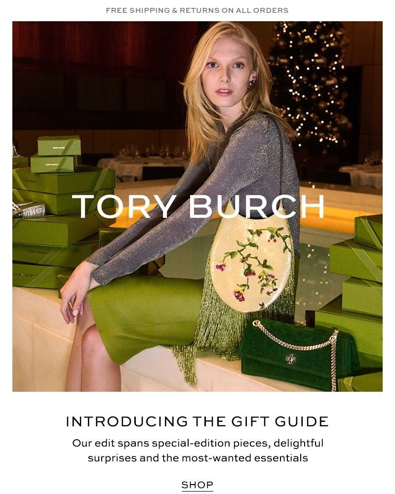 Screenshot of email sent to a Tory Burch Newsletter subscriber