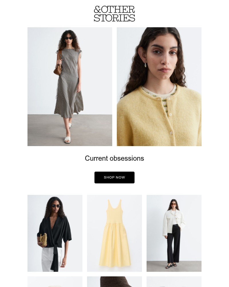 Screenshot of email sent to a & Other Stories Newsletter subscriber