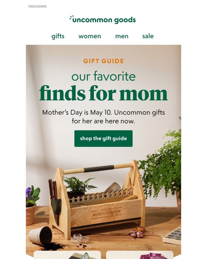 Screenshot of email with subject /media/emails/our-mothers-day-gift-guide-is-here-433c2c-cropped-b40b547b.jpg
