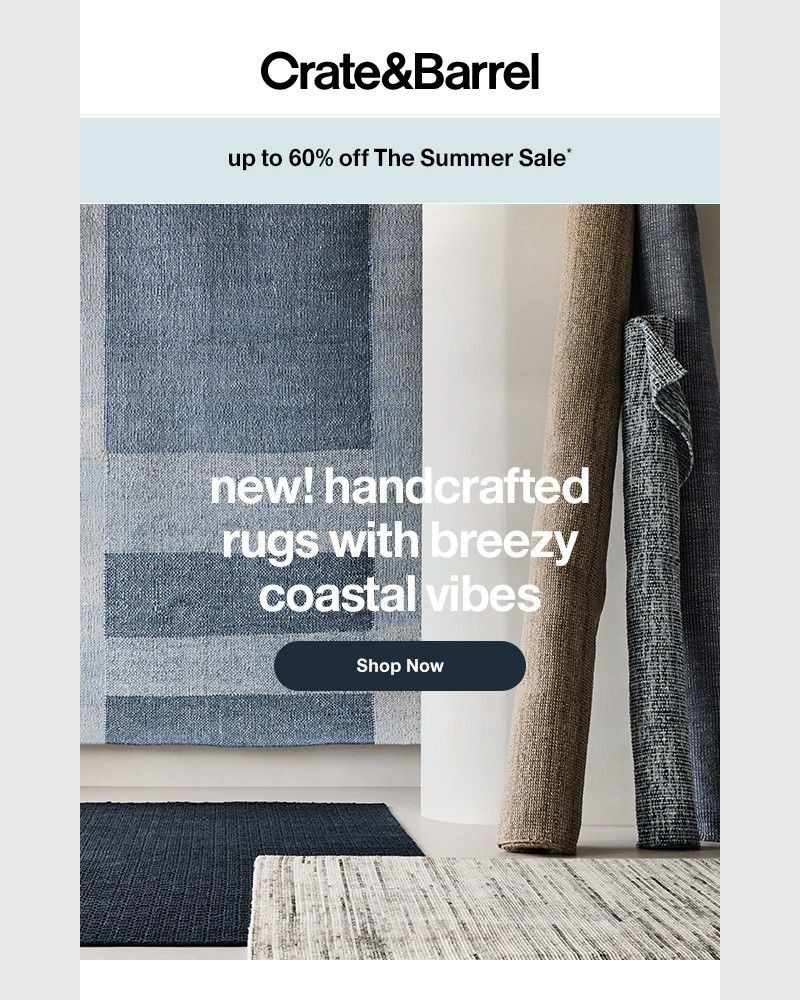 Screenshot of email sent to a Crate & Barrel Newsletter subscriber