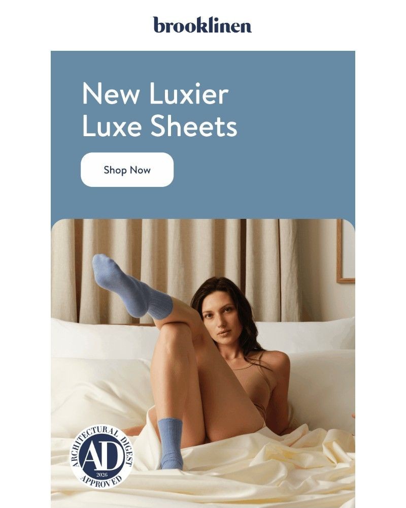 Screenshot of email sent to a Brooklinen Newsletter subscriber