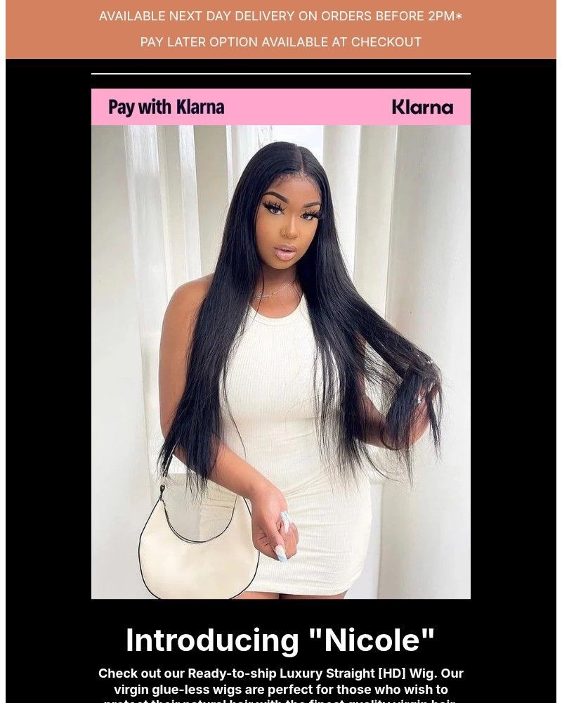 Screenshot of email sent to a London Virgin Hair Newsletter subscriber