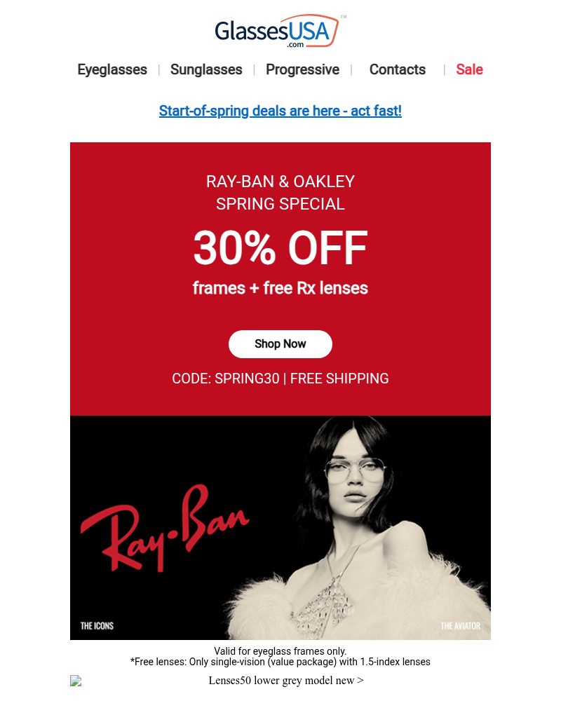 Screenshot of email with subject /media/emails/our-ray-ban-oakley-spring-sale-starts-now-0ffda3-cropped-31e260c3.jpg