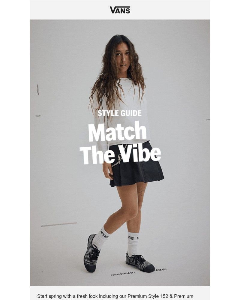 Screenshot of email sent to a Vans Registered user