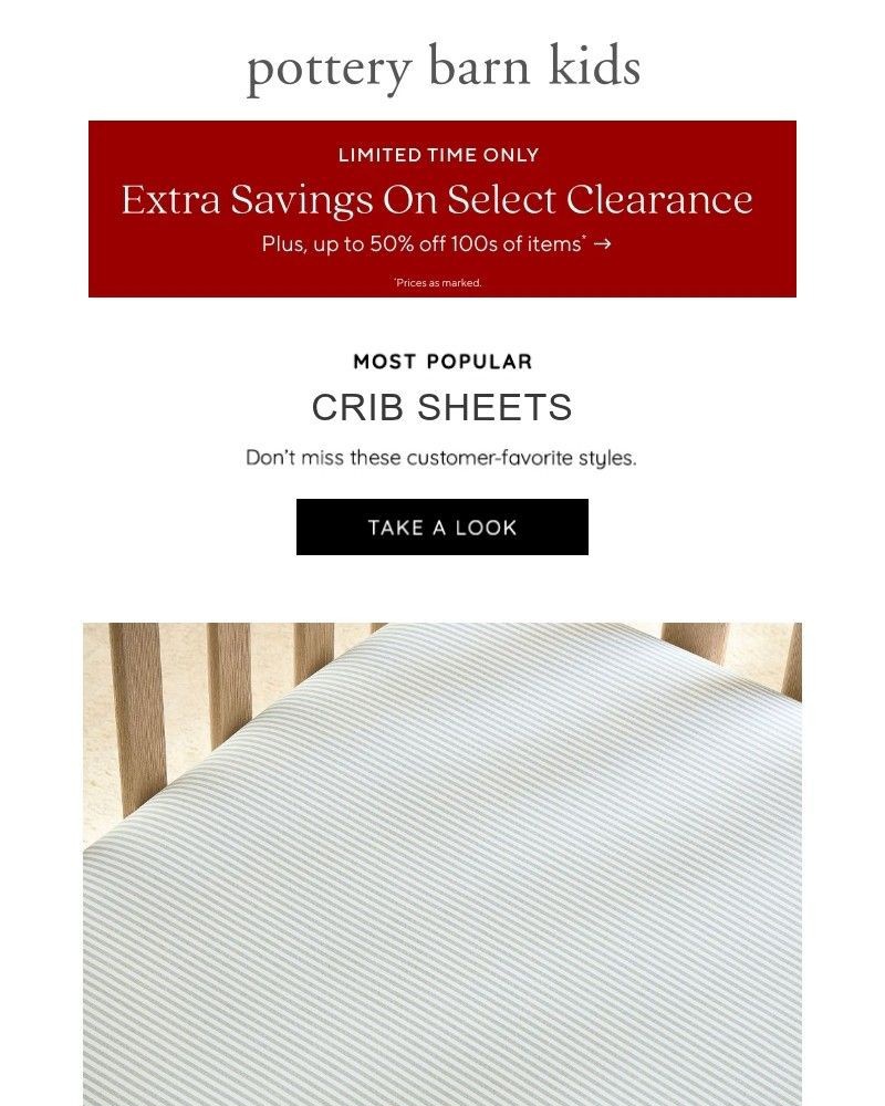 Screenshot of email with subject /media/emails/our-top-crib-sheets-picked-just-for-you-get-extra-savings-on-clearance-d9655c-cro_lYUYSis.jpg